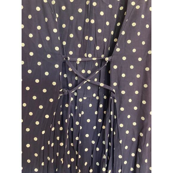VINTAGE Navy Corset 90s Y2K Polka Dot Dress - Picture 4 of 6
